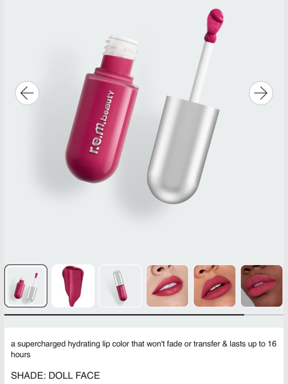 REM Beauty On Your Collar Liquid Lipstick Shade Dollface